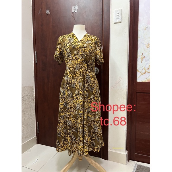 Đầm thun form dài trung niên, đầm trung niên chất thun siêu đẹp