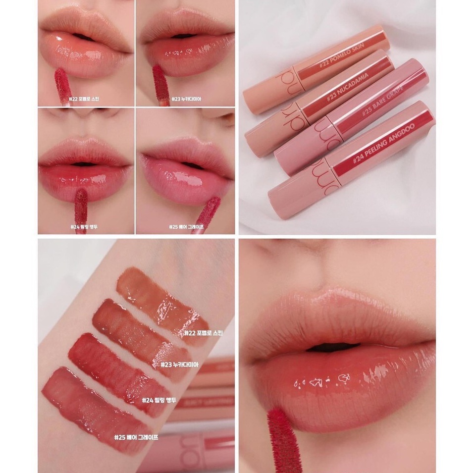 Son tint bóng Romand Bare Juicy Lasting Tint lên màu chuẩn cho môi căng mọng Hàn Quốc 5.5g