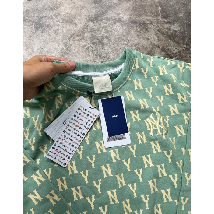 (HÀNG XUẤT XỊN) Set bộ xanh 1921 M//L//B N//Y MONOGRAM SWEATSHIRT &amp; PANTS IN MINT GREEN Made in V//N full-tag-code