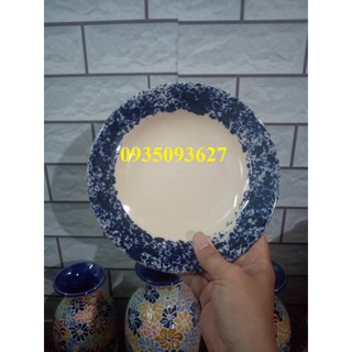 3 Đĩa sành hoa chấm tuyết 20 cm