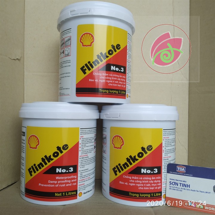 Chống Thấm hồ cá koi/ Chống Thấm Flintkote/ Sơn Chống Thấm bể nước/ Sơn Chống Thấm Flinkote 1Lít