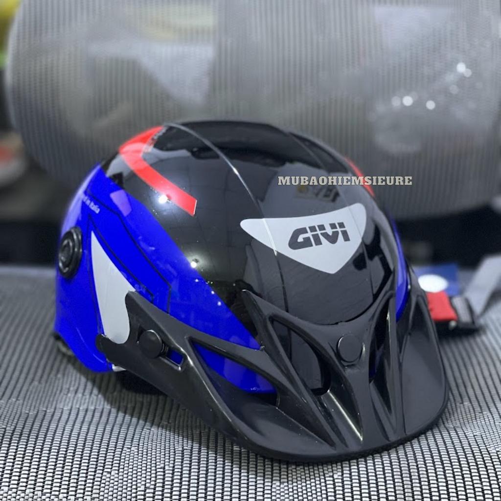 Mũ bảo hiểm Givi phủ bóng nano cao cấp bền màu phù hợp mọi lứa tuổi, nón bảo hiểm mũi thể thao cá tính
