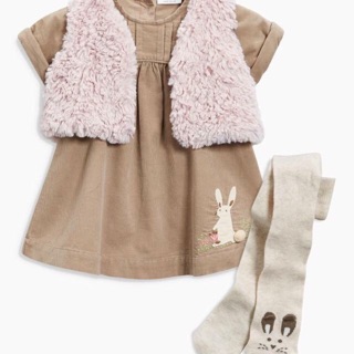 Set 3 chi tiết váy cotton nhung tăm mỏng