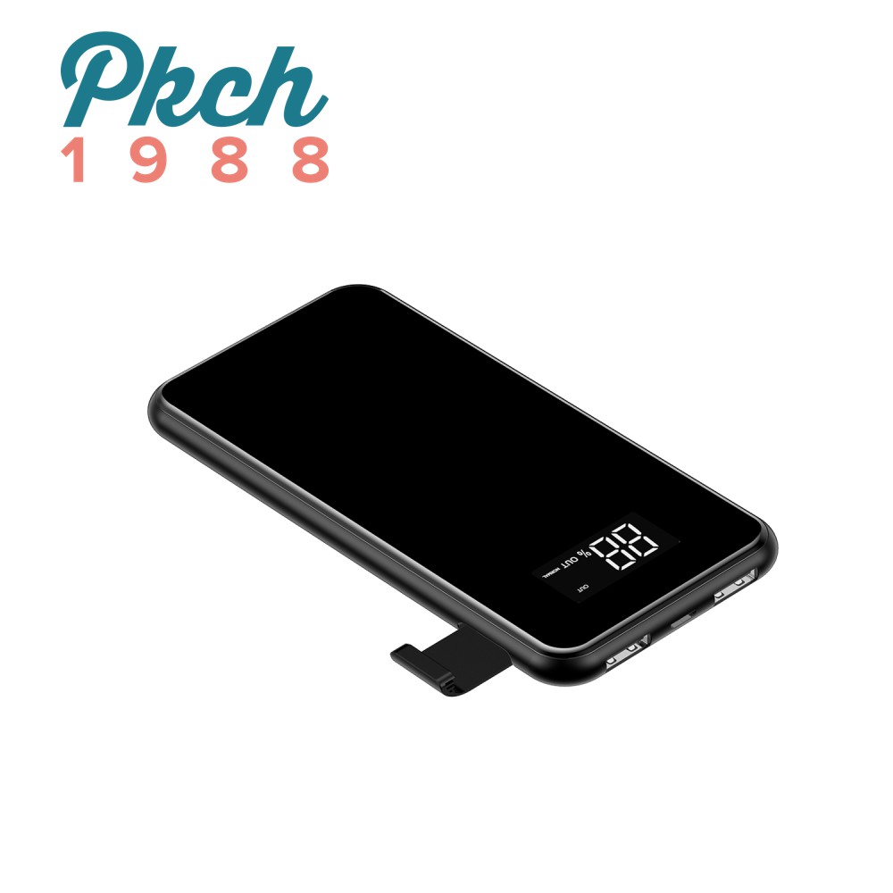 Pin sạc dự phòng không dây Baseus LV197 cho iPhoneX (LCD Qi Wireless Charger, 8000 mAh, 2A, Power Bank)