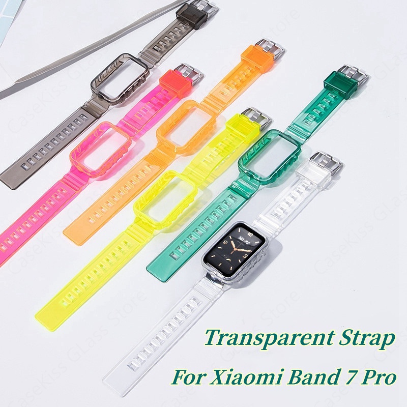 Dây Đeo Thay Thế Chất Liệu TPU Silicon Mềm Trong Suốt Cho Xiaomi Mi Band 7 pro Xiaomi Mi Band 7pro