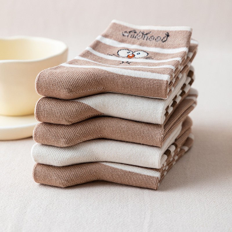 Tất nữ Ulzzang cao cổ chủ đề gấu nâu siêu xinh