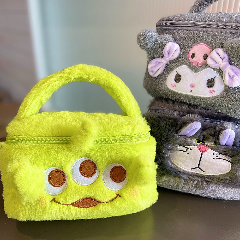 Túi Đựng Mỹ Phẩm Di Động Đa Năng Kích Thước Lớn In Họa Tiết Hoạt Hình Dễ Thương Có 9 Kiểu Lựa Chọn