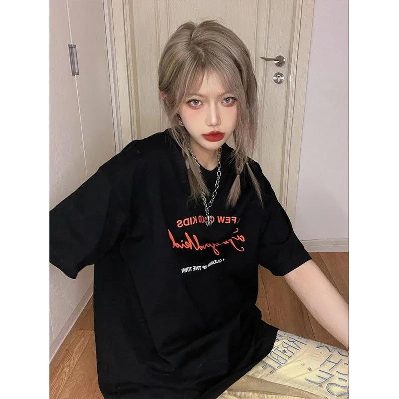 NRVP Áo Thun 100% Cotton Tay Ngắn Dáng Rộng Thời Trang Hàn Quốc Cho Nữ