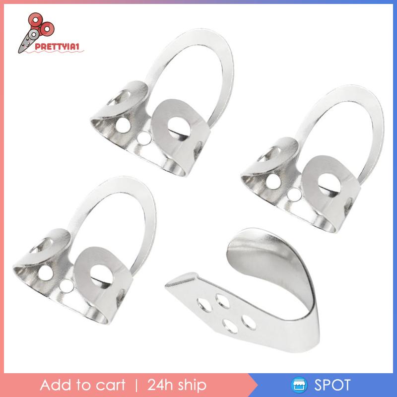 Set 1 / 4 Móng Tay Gảy Đàn Banjo Ukulele Bằng Kim Loại Có Thể Điều Chỉnh