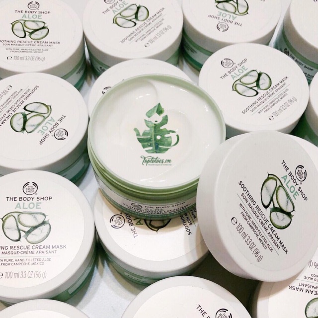 Mặt nạ kiêm dưỡng lô hội yến mạch The Body Shop Aloe Soothing Rescue Cream Mask làm dịu, dưỡng ẩm, hỗ trợ nhả nắng