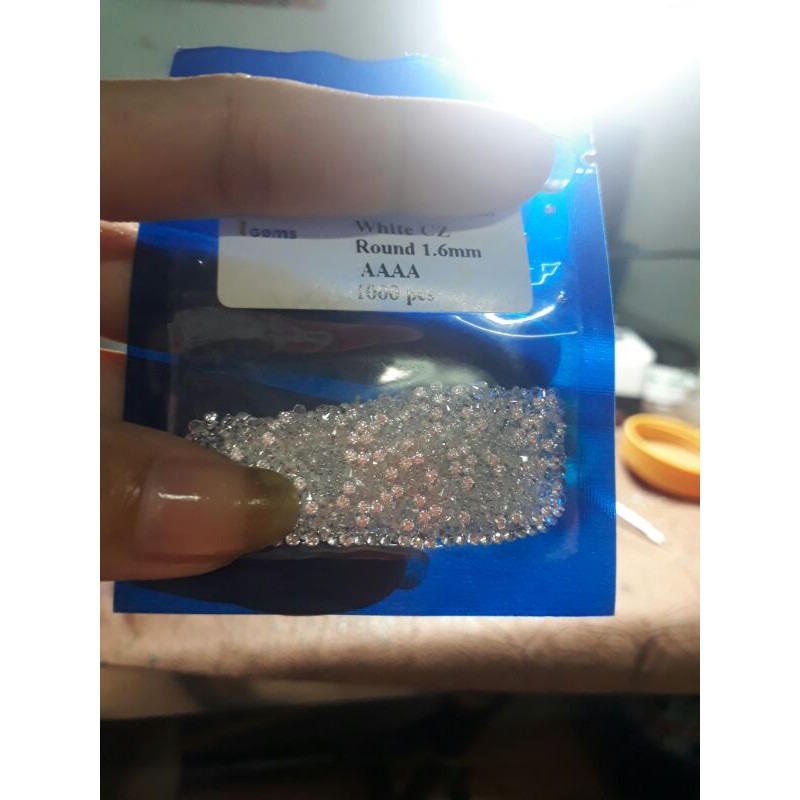 Combo 100 viên 1.6mm đá trang sức cao cấp sáng lung ling