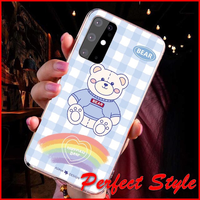 Ôp lưng silicon UV Gấu cho vivo Y72 5g Y53s 5g Y02s T1x Y22 Y22s Y35 Y16