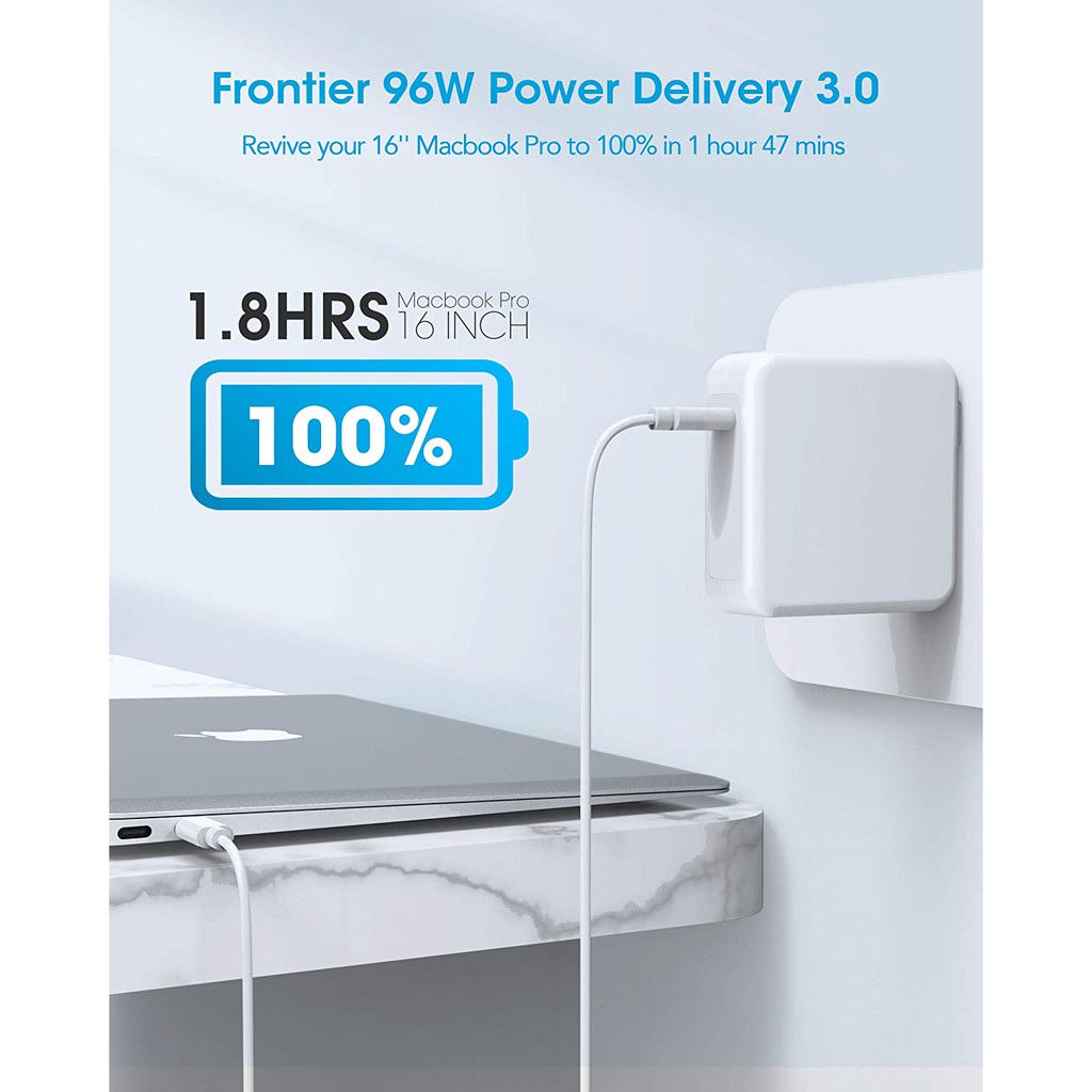 Bộ Sạc Usb C 96w 13 15 16 Inch 2020 2019 2018 96w 87w Pd Usb-C 6.6ft / 2m | BigBuy360 - bigbuy360.vn