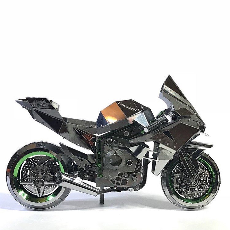 Mô hình 3D kim loại lắp ráp siêu môtô H2, Mô hình lắp ráp 3D thép không gỉ cao cấp - Chưa Lắp