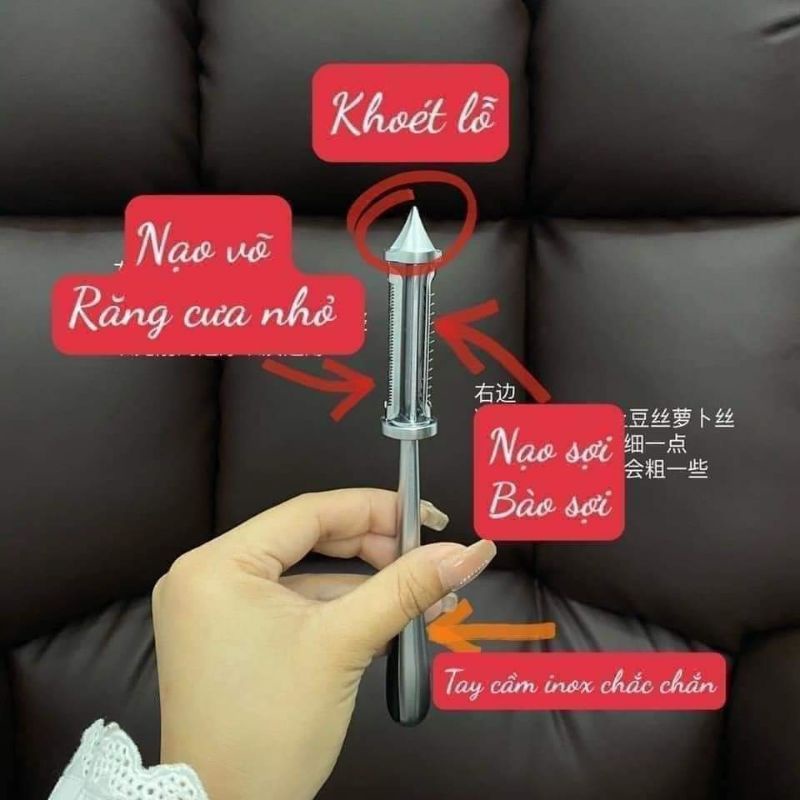 Nạo sợi inox 3 trong 1