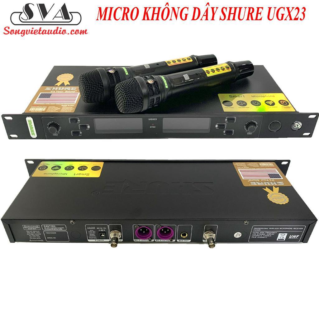 BỘ MICRO KARAOKE KHÔNG DÂY SHURE UGX23 - 2 ANTEN