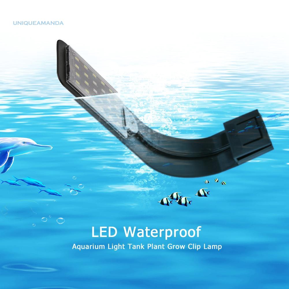 Super Slim 10W LED Waterproof Aquarium Light Fish Tank Plant Grow Clip Lamp Lighting