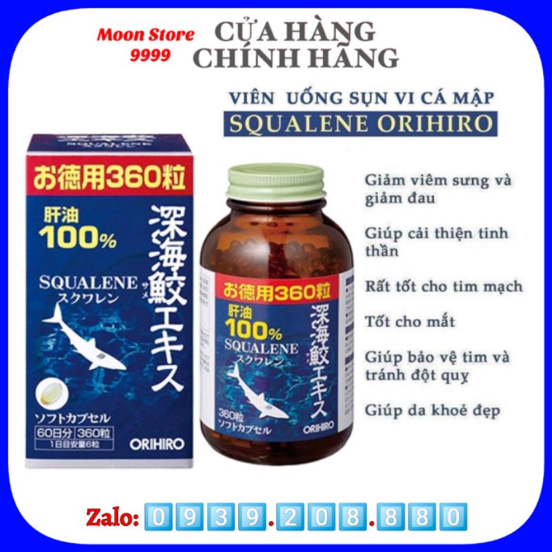 Viên Uống Sụn Vi Cá Mập Orihiro Deep Sea Shark Nhật Bản - hộp 360 viên