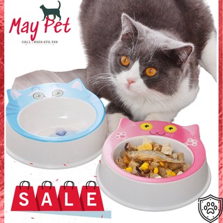 🌞BÁT THỨC ĂN CHO MÈO NƯỚC UỐNG-BÁT hình KHUÔN MẶT MÈO ngộ nghĩnh-Pet'sCưng