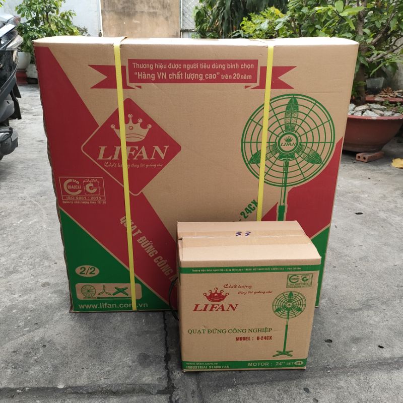 Quạt đứng công nghiệp Lifan Đ-24CX công suất lớn sải cánh 6 tấc làm mát xưởng nhà máy xí nghiệp