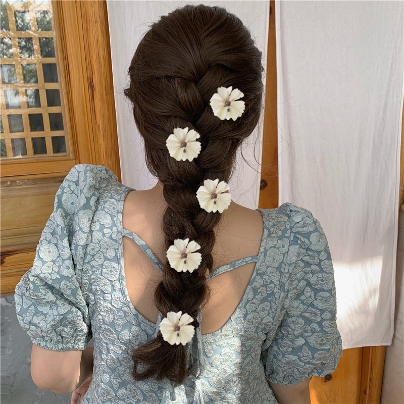 Haimeikang Set 5 Kẹp Tóc Đính Đá Nhiều Màu Sắc Thời Trang