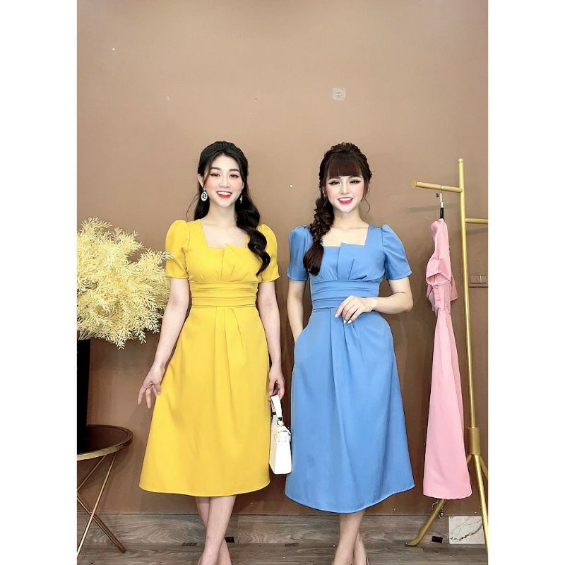 Đầm hồng xòe tiểu thư size SM, L | BigBuy360 - bigbuy360.vn