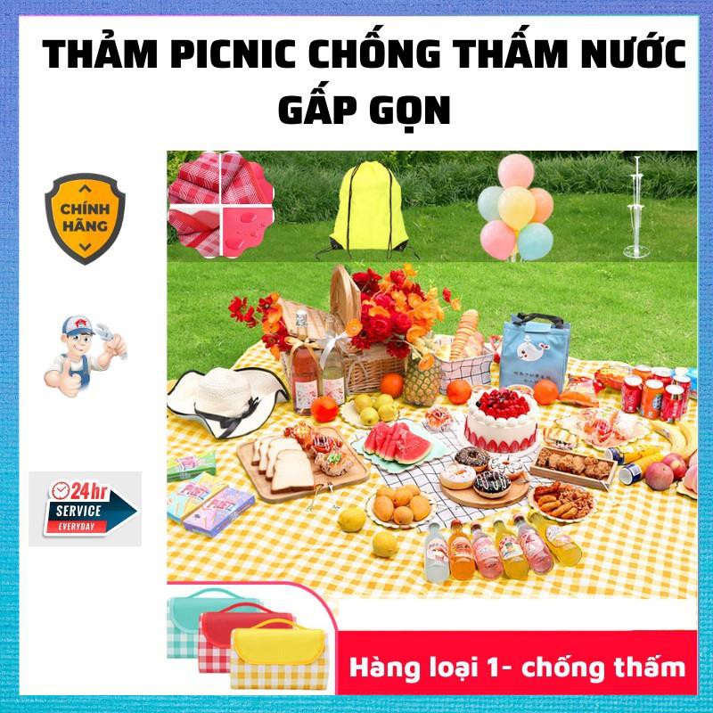 Thảm picnic du lịch, bạt trải picnic cắm trại,đi phượt kết hợp tập yoga, GẤP GỌN⚡️sọc kẻ caro giá rẻ | BigBuy360 - bigbuy360.vn