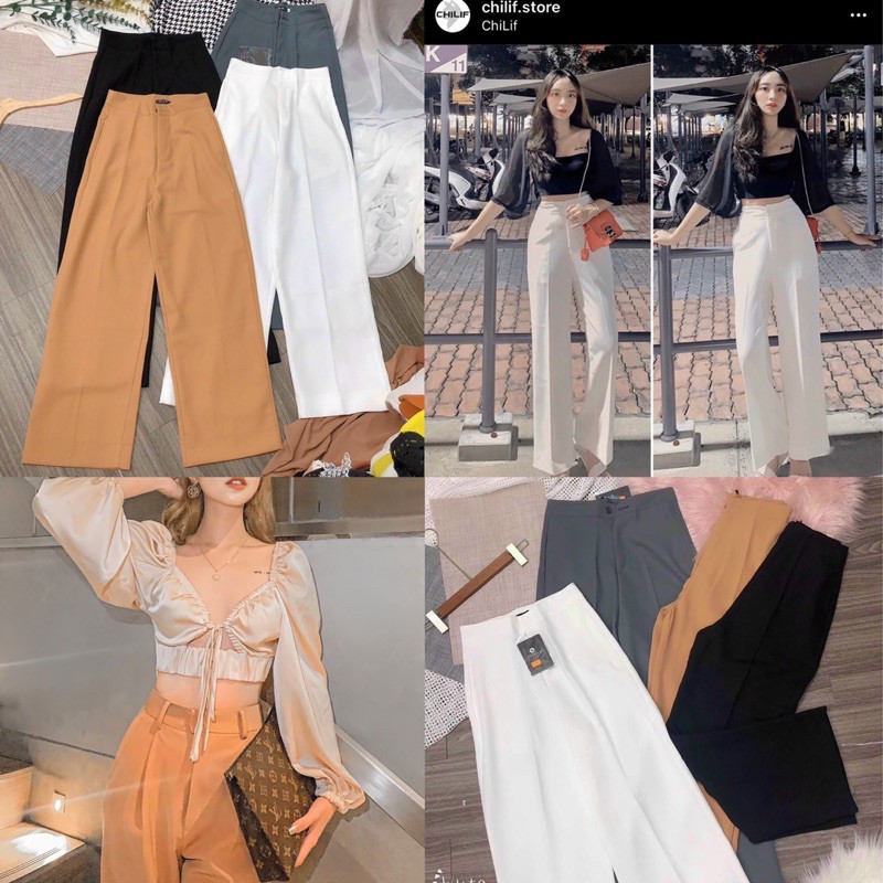 Quần Tây ống rộng suông nữ(chất tuyết mưa lên form xịn mịn đẹp tôn dáng dễ mặc cho tất cả chị em, ảnh thật 100% ) | BigBuy360 - bigbuy360.vn