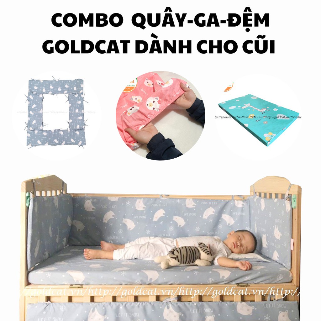 Combo quây - ga - nệm cho cũi Goldcat