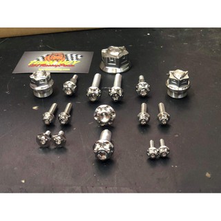 Full bộ ốc chảng ba salaya Raider, Satria, Sonic chất liệu inox 304 không sét