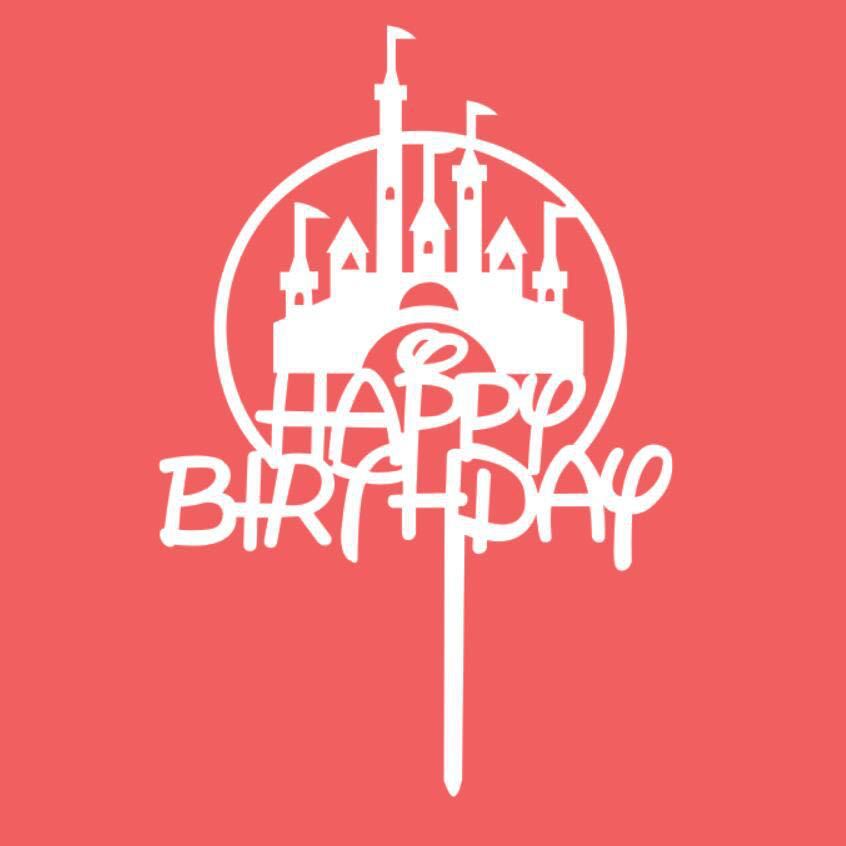 1 Que Cắm Trang Trí Bánh Kem Chữ Happy Birthday