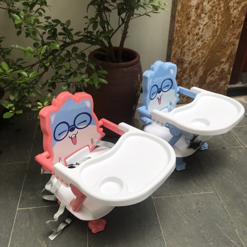 Ghế ăn dặm cho bé, điều chỉnh độ cao, hình ngộ nghĩnh.