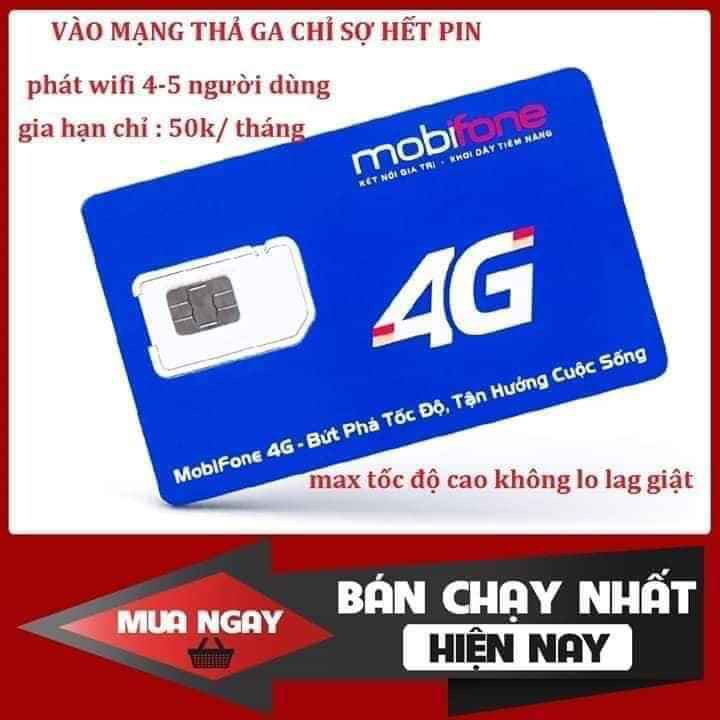 Sim mạng Mobiphone 1 tỷ GB Data / 1 tháng - VMT