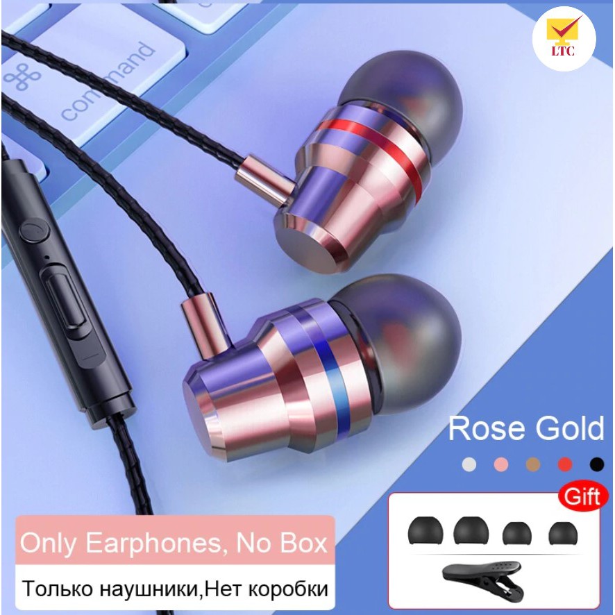 Tai nghe nhét tai 8D Super Bass EV2020 âm thanh khủng, nghe nhạc, giải trí, tai phone cho điện thoại, máy tính