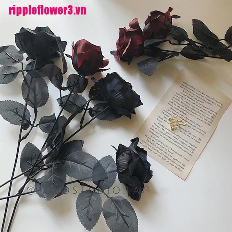 Hoa Hồng Giả Màu Đen Phong Cách Gothic Làm Quà Tặng Valentine