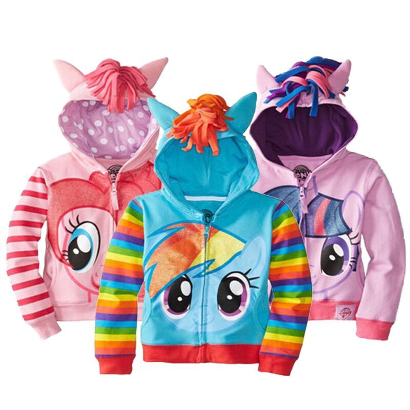 Áo Hoodie In Hình Ngựa Pony Dễ Thương Cho Bé Gái