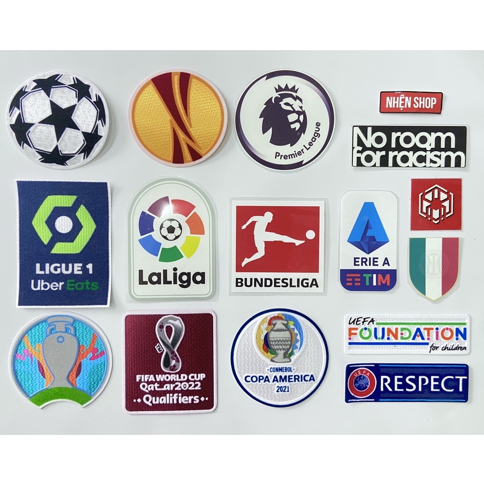 Logo/Patch ủi nhiệt giải đấu bóng đá Ngoại Hạng Anh, LaLig, giải ...