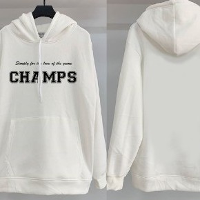 Áo hoodie unisex dáng rộng in chữ CHAMPS kiểu dáng basic chất vải dầy đẹp