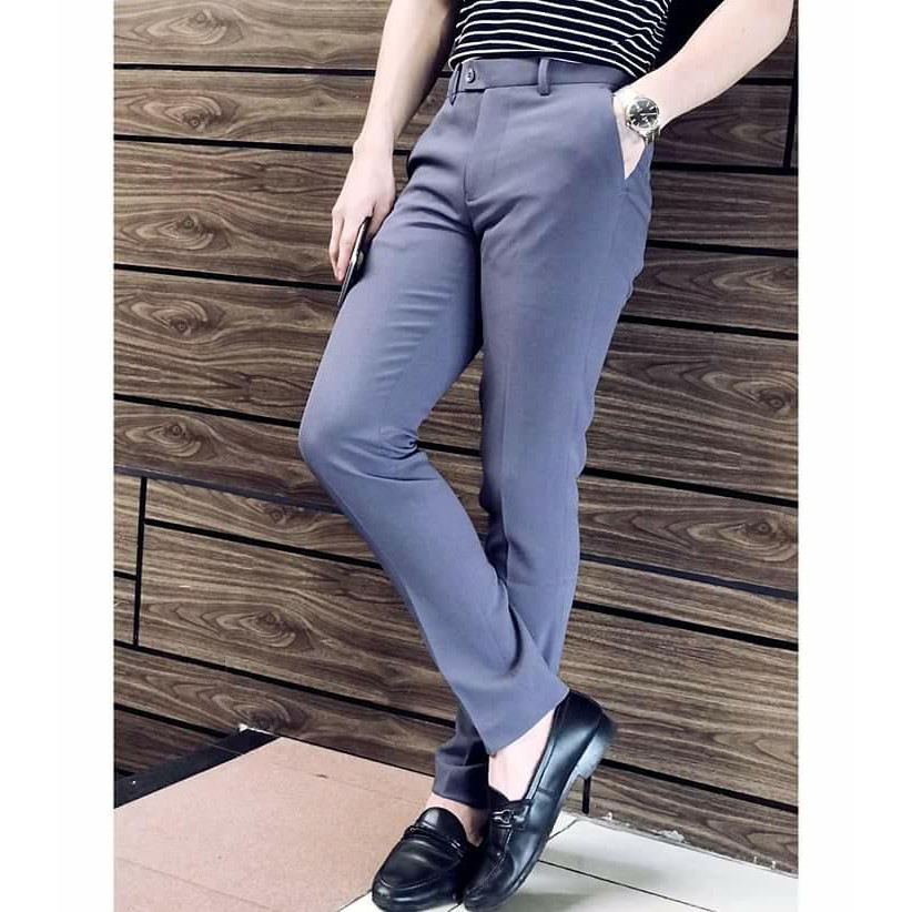 Quần âu xám tiêu không nhăn vải mịn. không xù | BigBuy360 - bigbuy360.vn