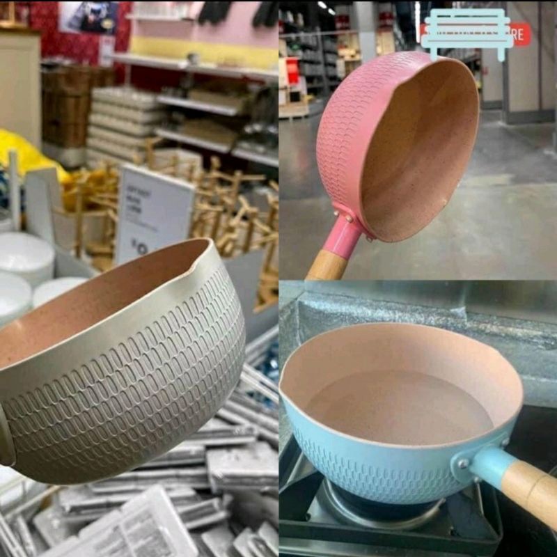 chảo chống dính bếp từ sâu lòng vân đá 18cm dùng cho mọi loại bếp