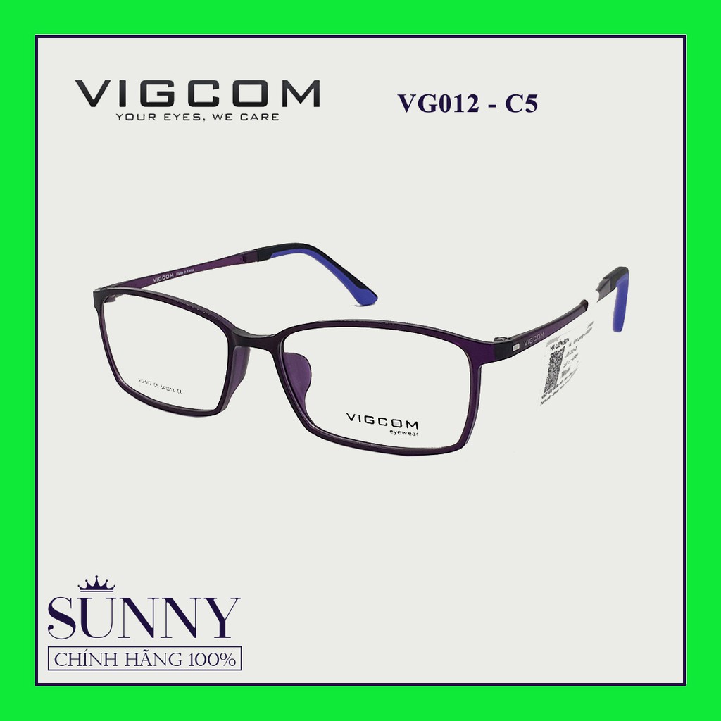 Gọng kính thời trang Vigcom VG012 chính hãng, thiết kế dễ đeo bảo vệ mắt