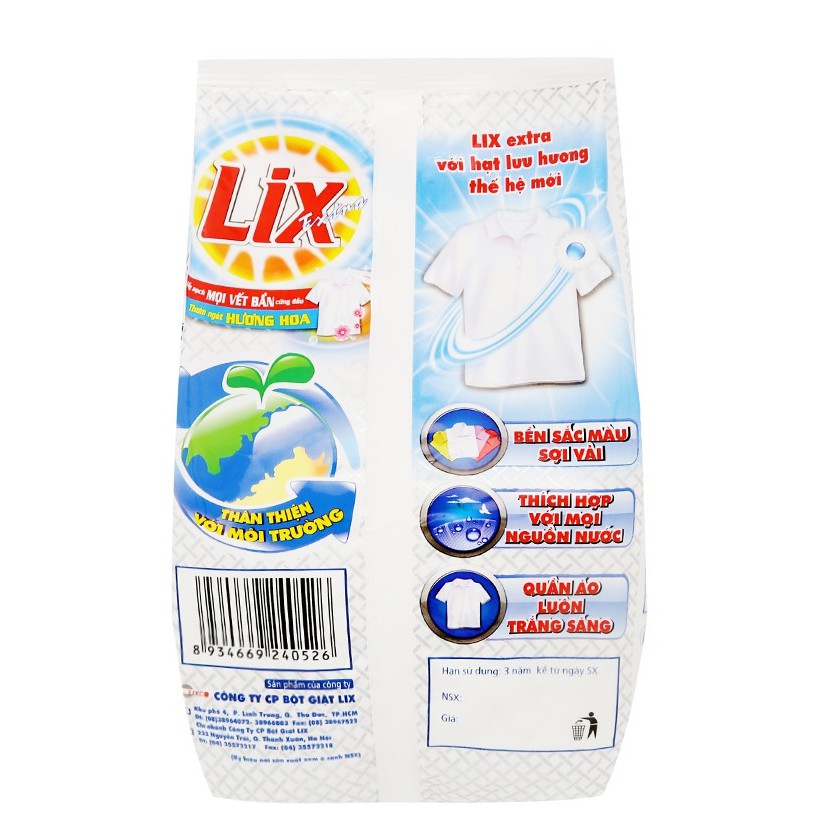 Bột giặt Lix Extra hương hoa 560g