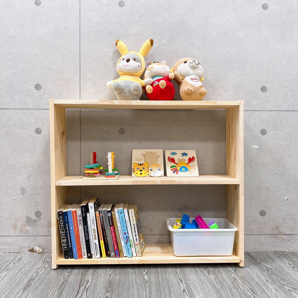 kệ gỗ montessori 3 tầng Đựng Đồ Chơi Cho Bé, Đồ Dùng Trẻ Em, Bỉm Sữa,Sách Vở thích hợp cho trường mầm non tiểu học