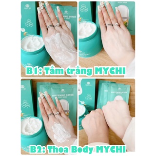 Combo Dưỡng Trắng Da Toàn Thân Mychi (kem body Mychi + Tắm Trắng Mychi)