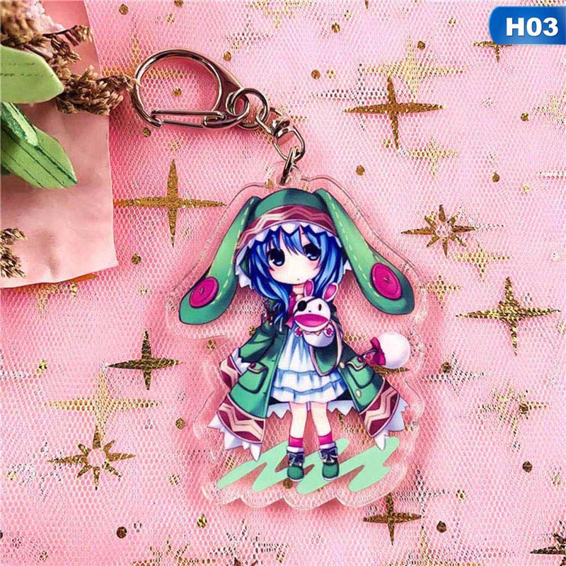 Móc Khóa Nhựa Acrylic Hình Nhân Vật Anime Date A Live Tohka Yatogami Yoshino Tokisaki