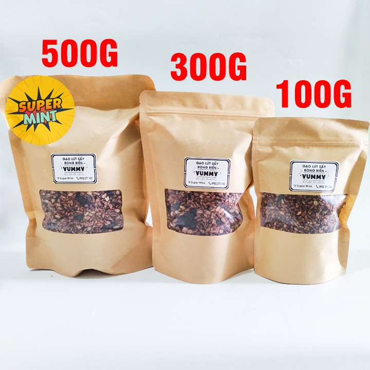 Gạo lứt sấy rong biển - CHÀ BÔNG  Yummy healthy đồ ăn vặt-ăn kiêng - Hàng chuẩn loại 1 - giòn ngon ăn liền 300g-100g