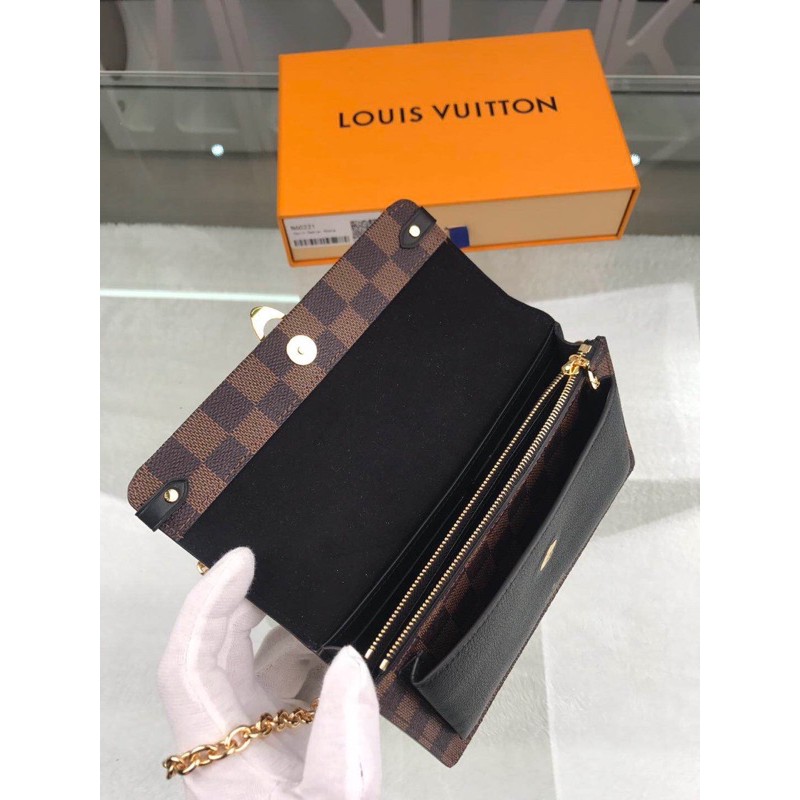 Túi xách/ túi đeo chéo nữ Louis Vuitton LV khoá trượt da thật cao cấp dây đeo xích sang trọng hàng vip 1-1