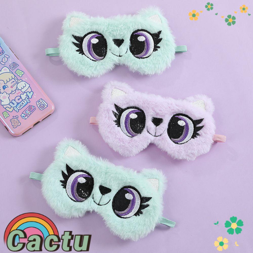 Miếng Bịt Mắt Ngủ Bằng Lông Nhung Mềm Hình Gấu Trúc Nhiều Màu Sắc Dễ Thương