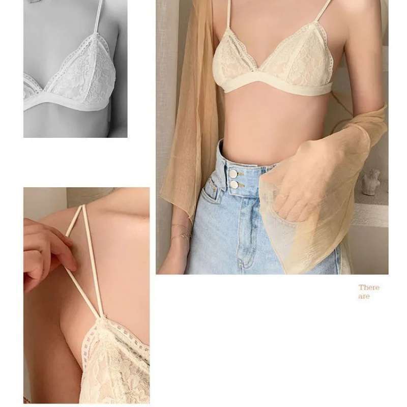 [Giá sỉ] Áo Bra Ren Hoa Mềm Đệm Mỏng 2 Dây Kép Siêu Mềm Êm Móc Cài Sau 369