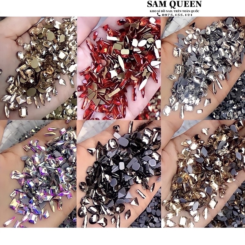 Đá khối chân bằng sét 100viên mix đủ kiểu dáng.